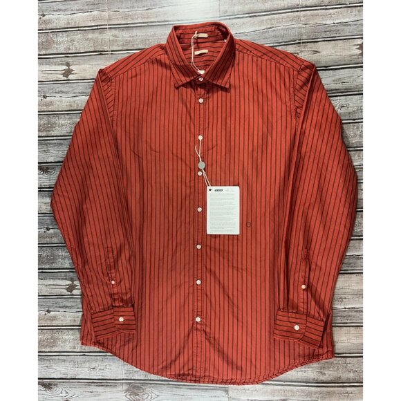 Massimo Alba Genova striped Button Up Shirt Size XL NWT mspr $465 made in Italy - Picture 1 of 12